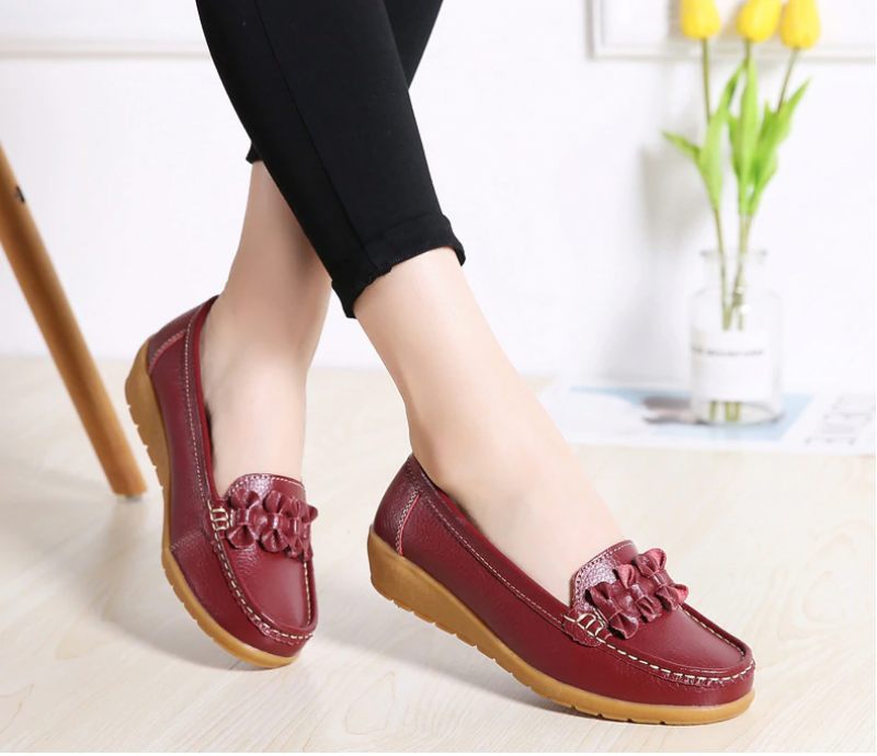 Elauris Dam Loafer Svarta Skor - Gul