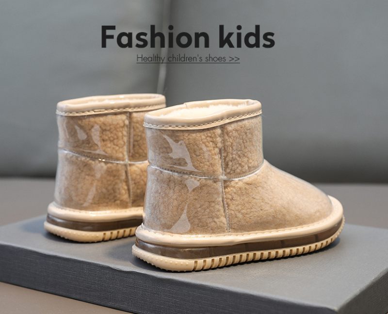 Electra Flickors Snöstövlar - Beige Päls