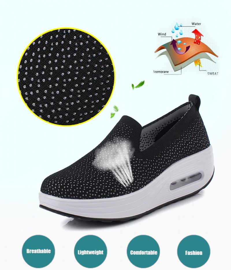 Elmira Slip-on Plattformsskor För Kvinnor - Svart