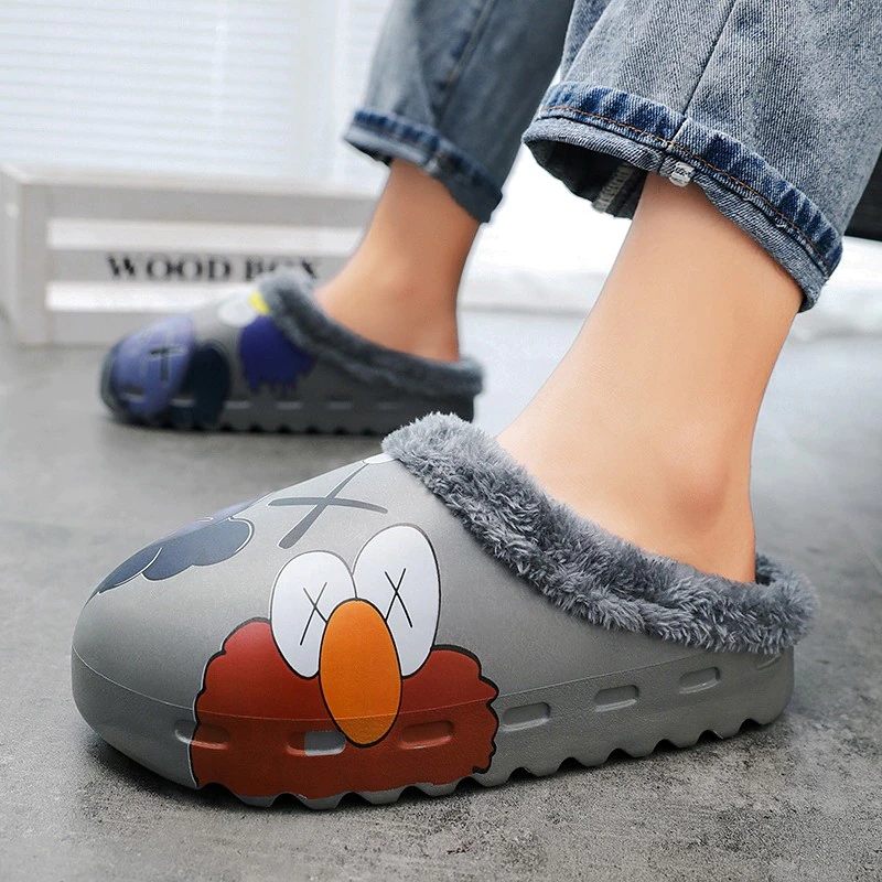 Elmo Unisex Vintertofflor För Kvinnor - Beige 1