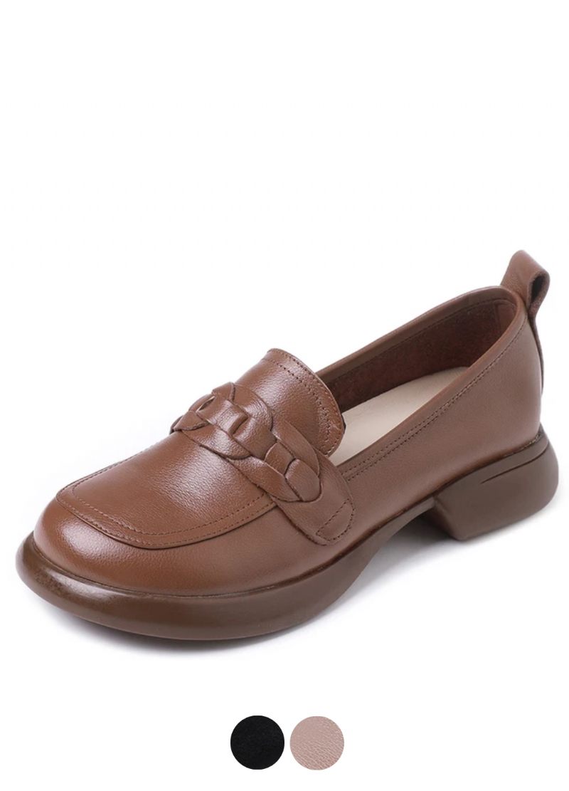 Elsa Läder Loafers För Kvinnor