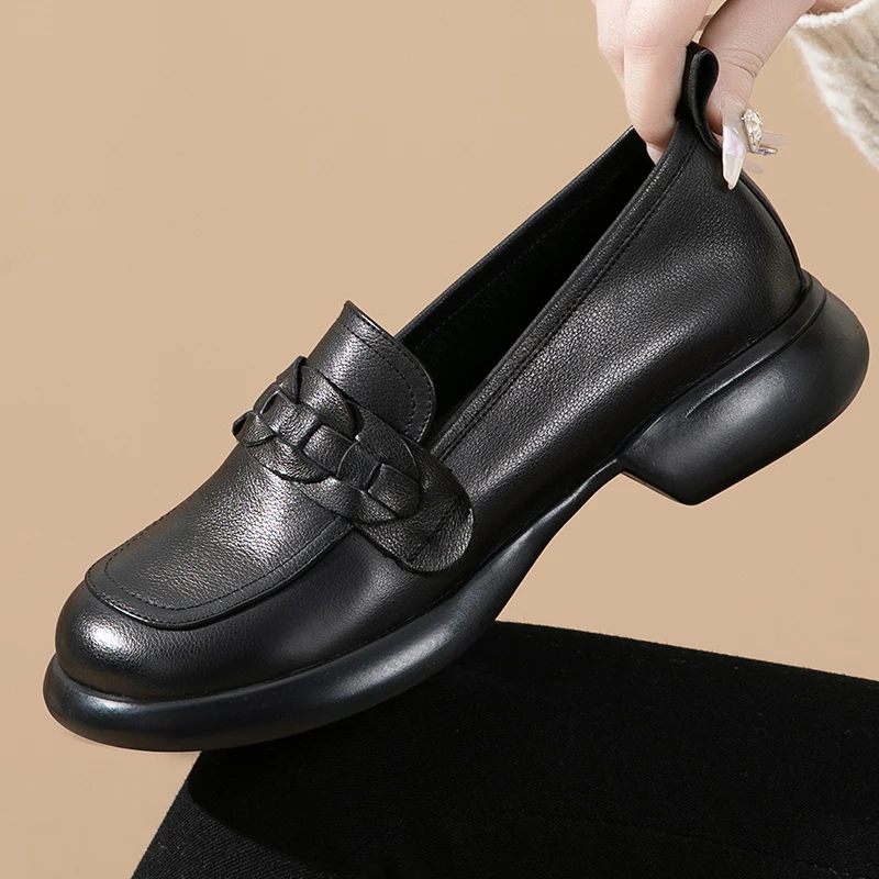 Elsa Läder Loafers För Kvinnor - Brun