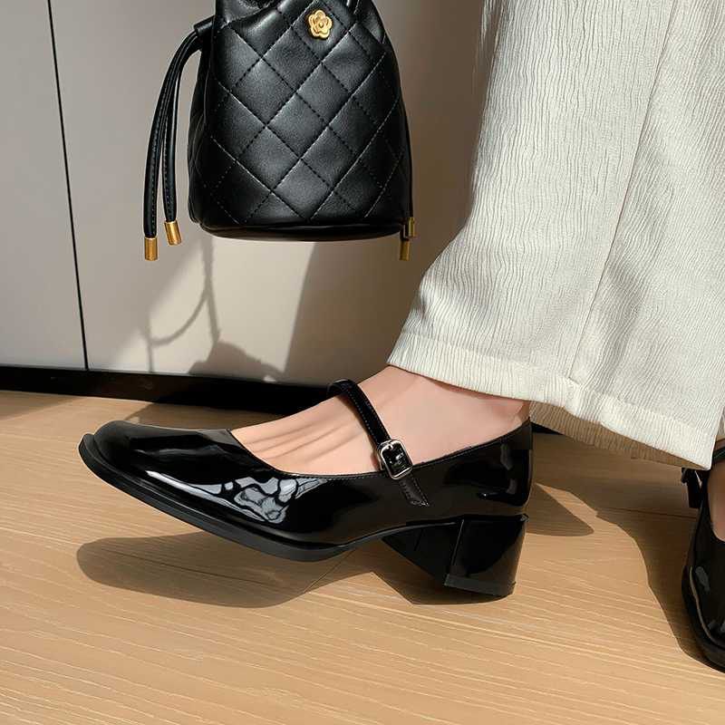 Elsy Dam Spänne Strap Elegant Pumps Skor - Svart