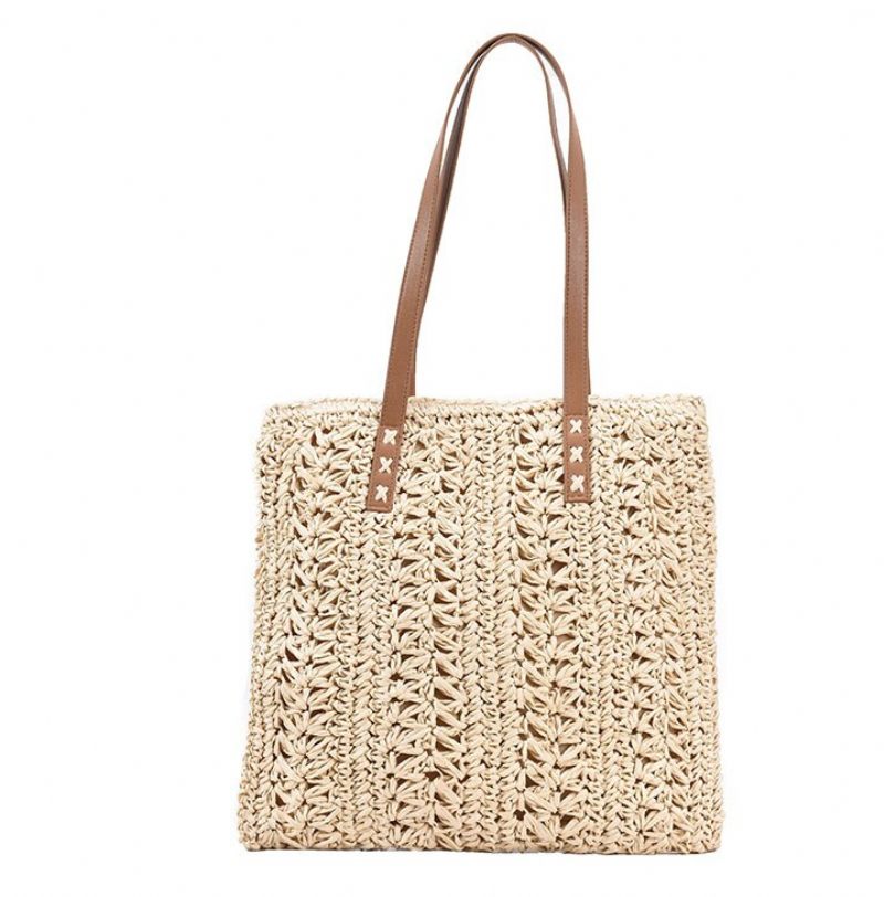 Elsy Sommarhalmhandväska För Kvinnor - Beige