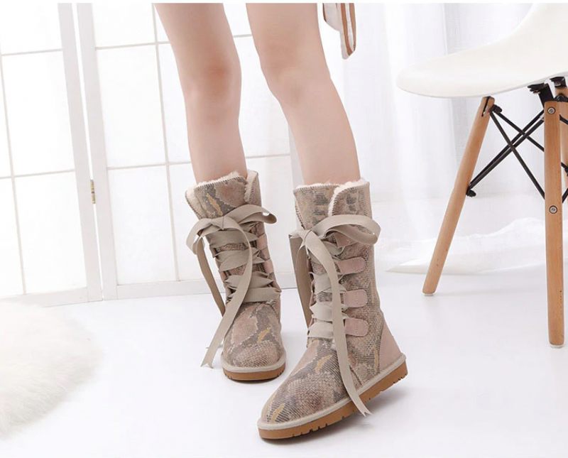 Elvia Boots Mid Calf - SANDIG