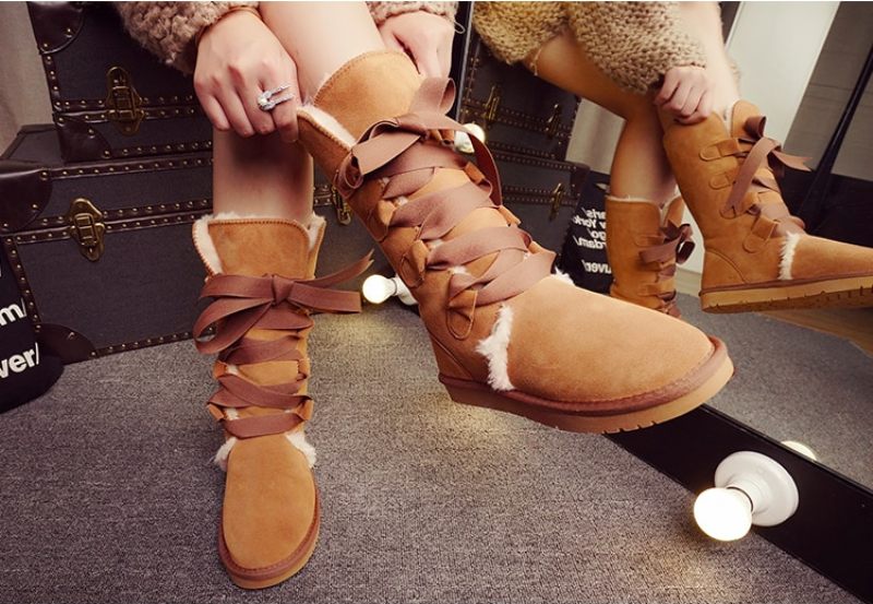 Elvia Boots Mid Calf - SANDIG