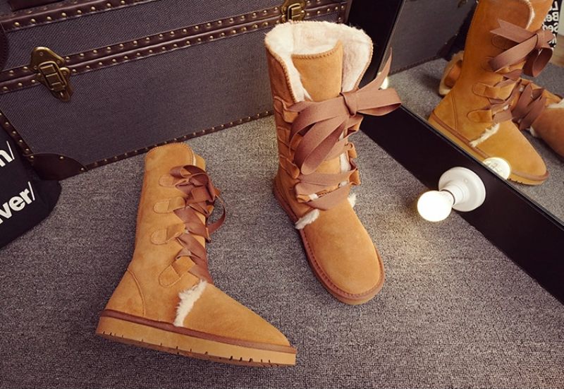 Elvia Boots Mid Calf - SANDIG