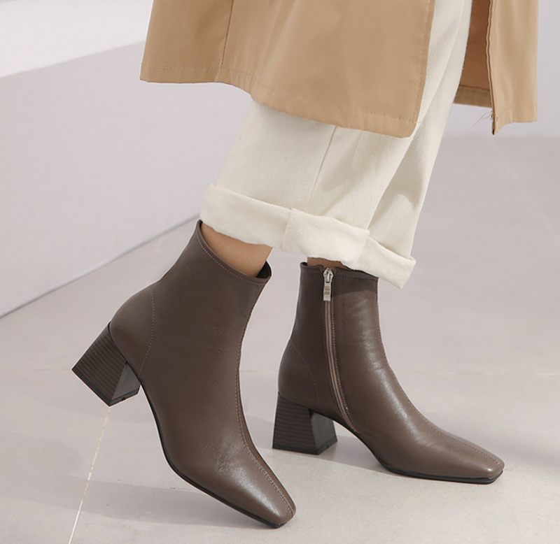 Esquivel Booties Ankelhöjd - Brun