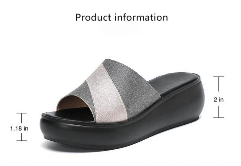 Esvet Sandal Med Kilar För Kvinnor - Guld