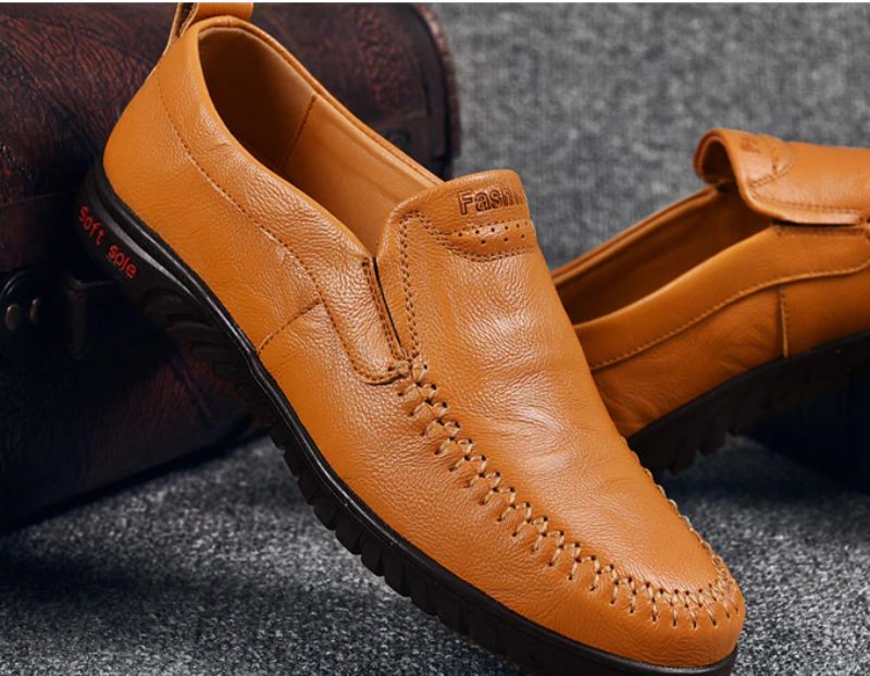 Euder Lyxiga Loafers Skor För Män - Brun