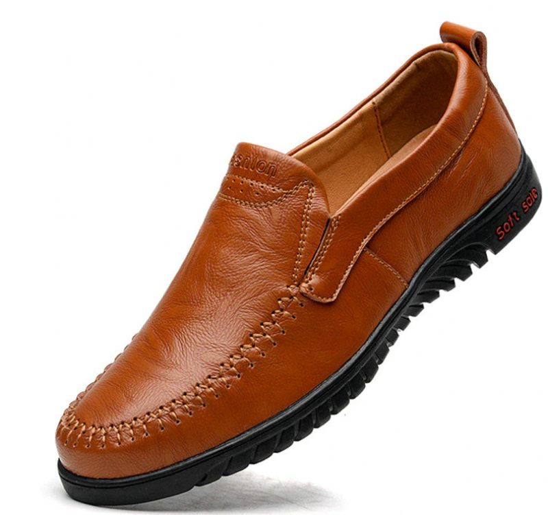 Euder Lyxiga Loafers Skor För Män - Brun