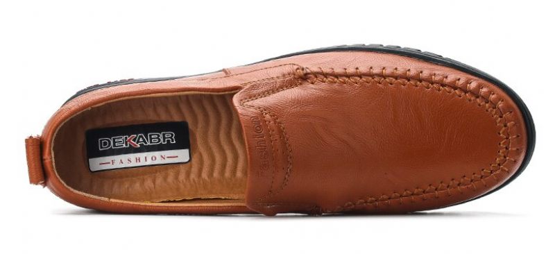 Euder Lyxiga Loafers Skor För Män - Brun