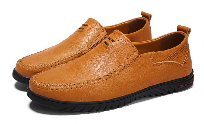 Euder Lyxiga Loafers Skor För Män - Brun
