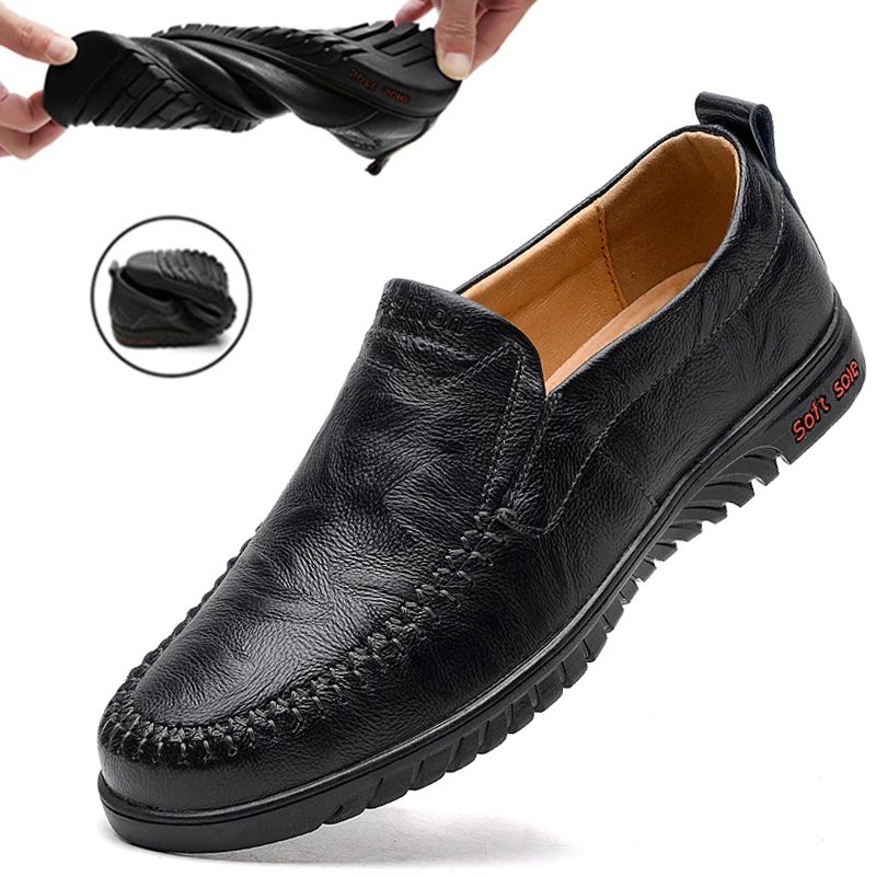 Euder Lyxiga Loafers Skor För Män - Svart