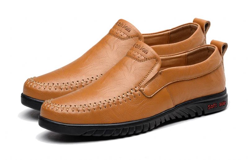 Euder Lyxiga Loafers Skor För Män - Svart