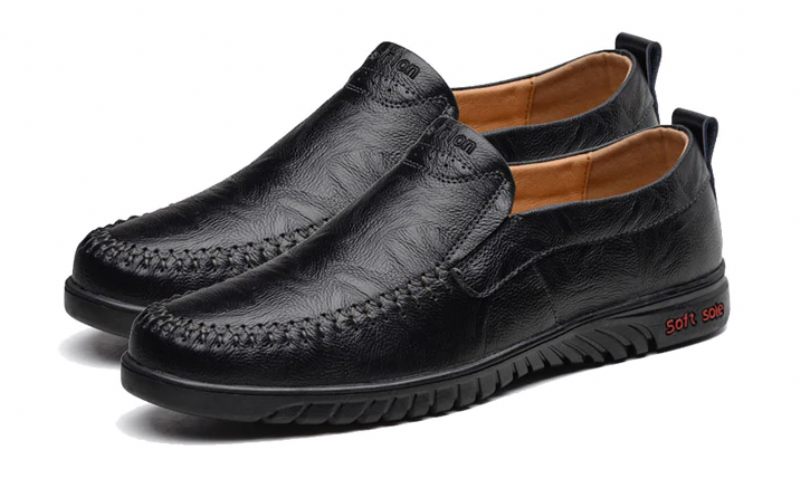 Euder Lyxiga Loafers Skor För Män - Svart