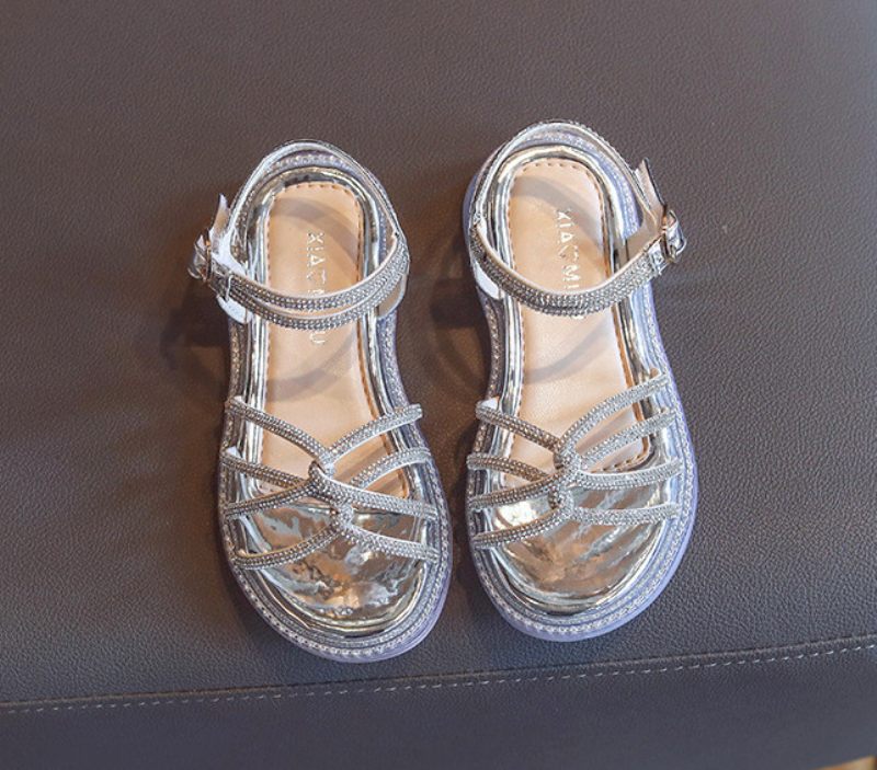 Evana Flickklänning Sandal - Silver