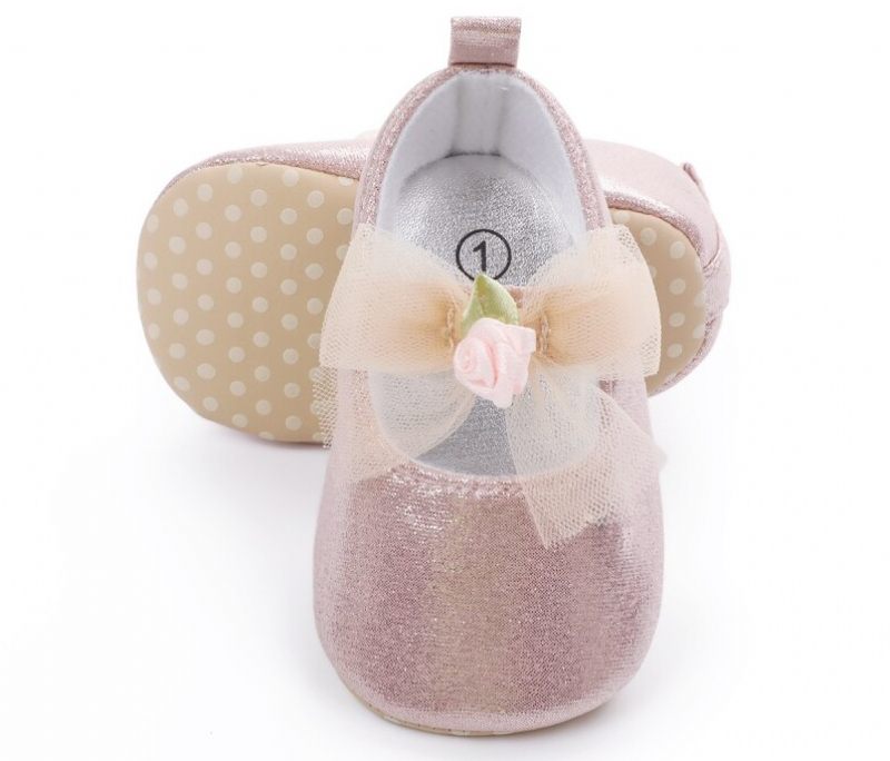 Evelin Baby Flickor Platta Skor - Silver