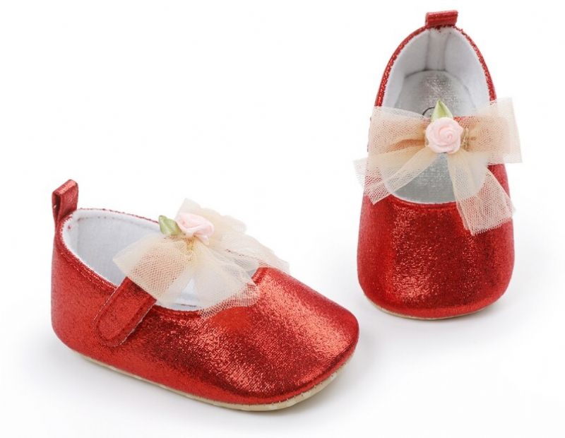 Evelin Baby Flickor Platta Skor - Silver