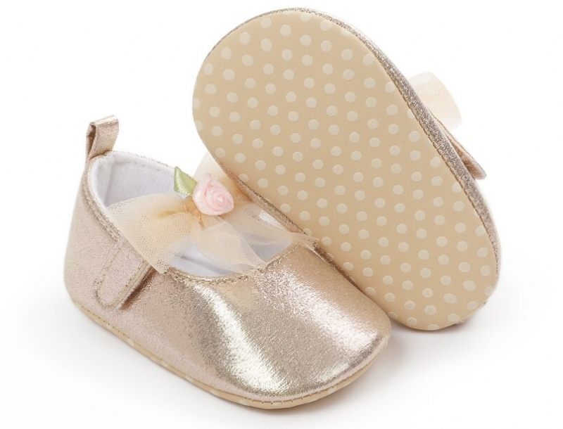 Evelin Baby Flickor Platta Skor - Silver