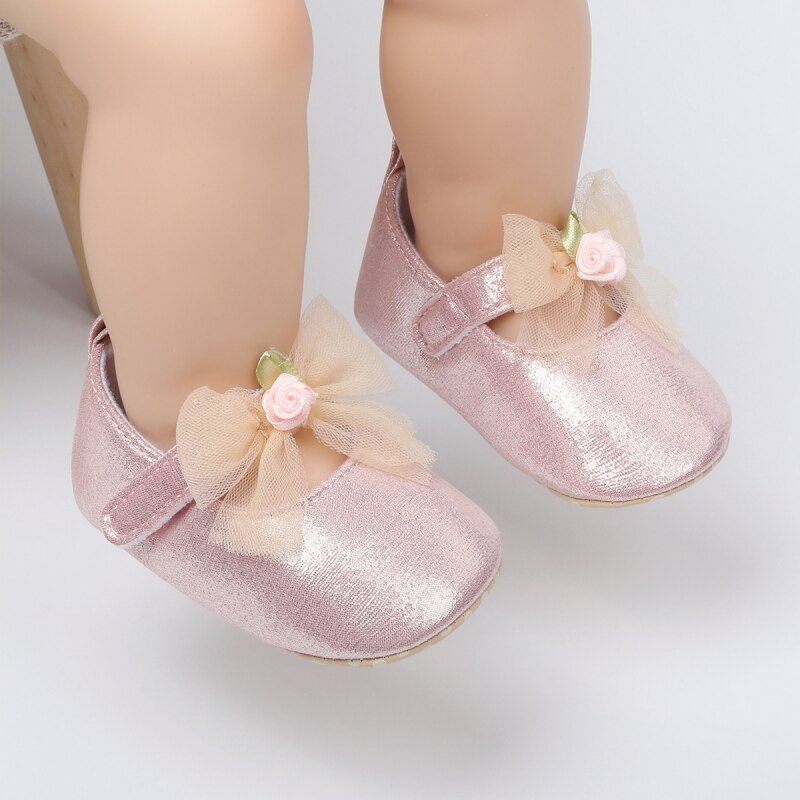 Evelin Baby Flickor Platta Skor - Silver