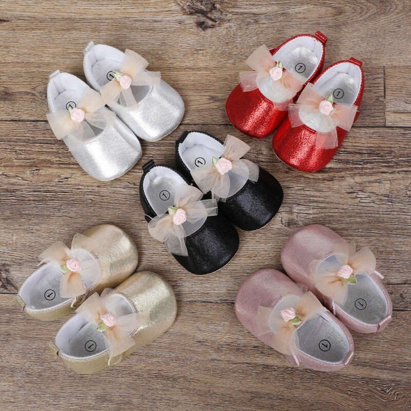 Evelin Baby Flickor Platta Skor - Silver