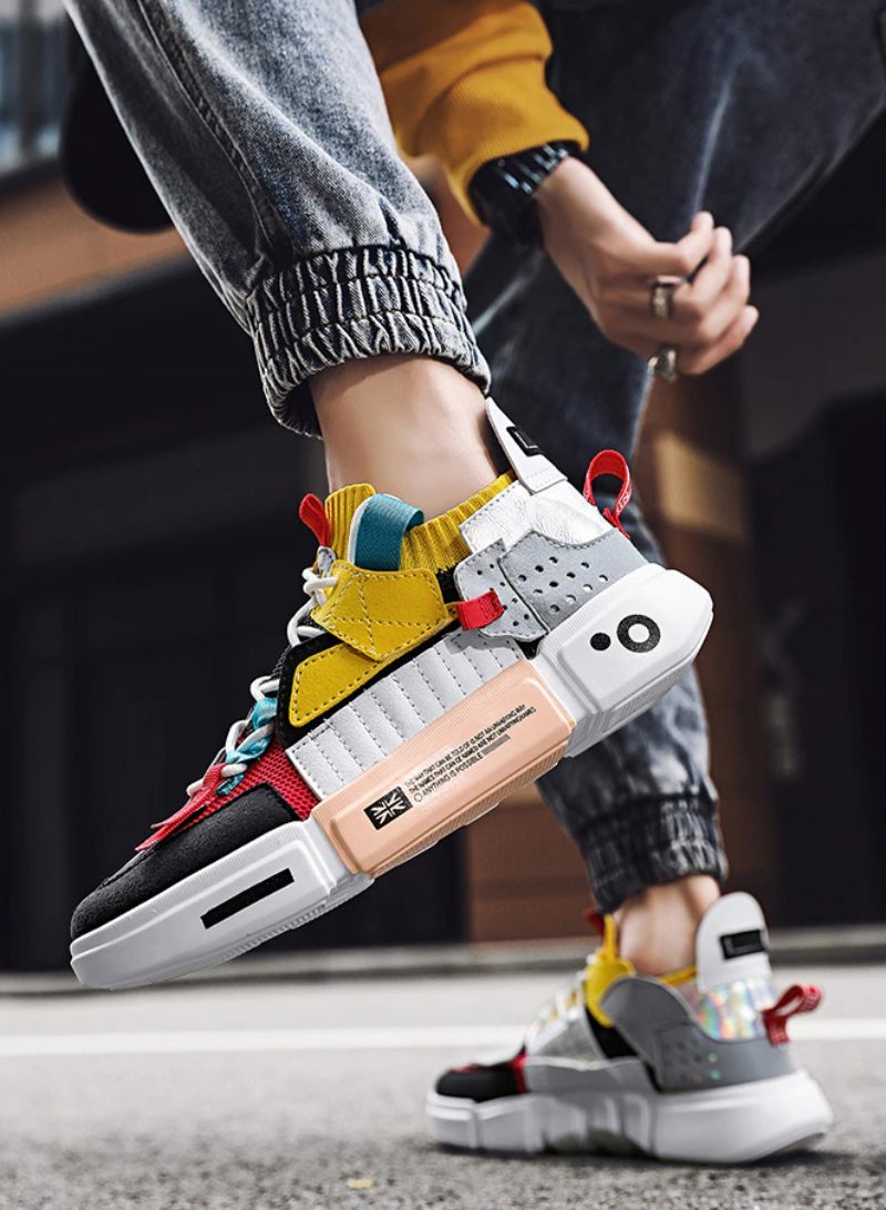 Farfan Lyxiga Sneakers För Män - Gul