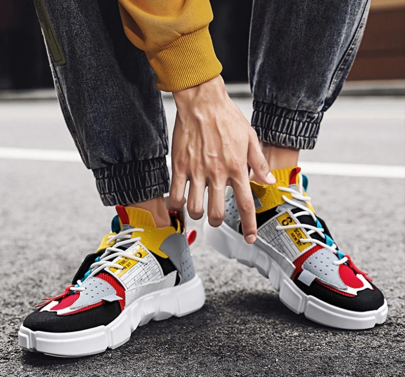 Farfan Lyxiga Sneakers För Män - Gul