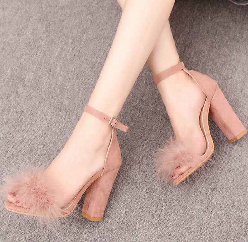 Faviana Sandal Med Klack För Kvinnor - Rosa