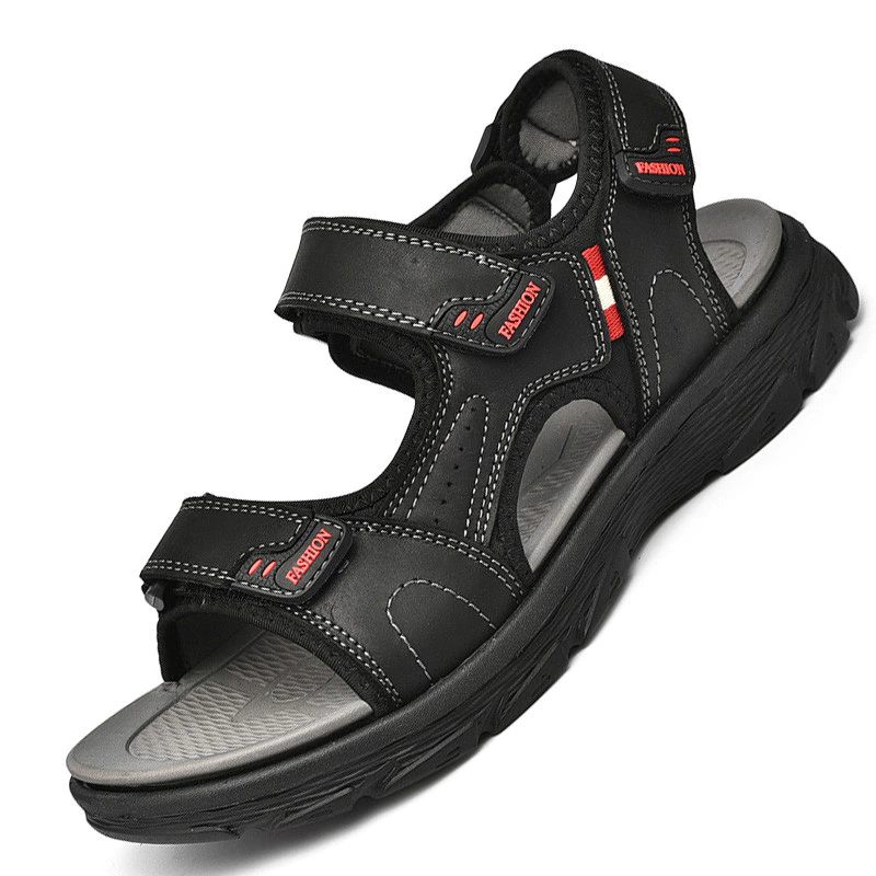 Fazio Bekväma Sandaler För Män - Svart