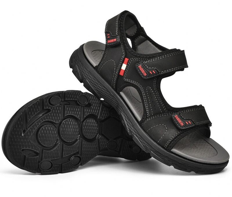 Fazio Bekväma Sandaler För Män - Svart