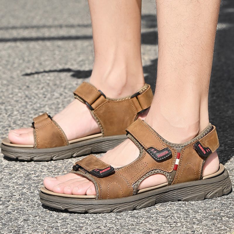 Fazio Bekväma Sandaler För Män - Svart