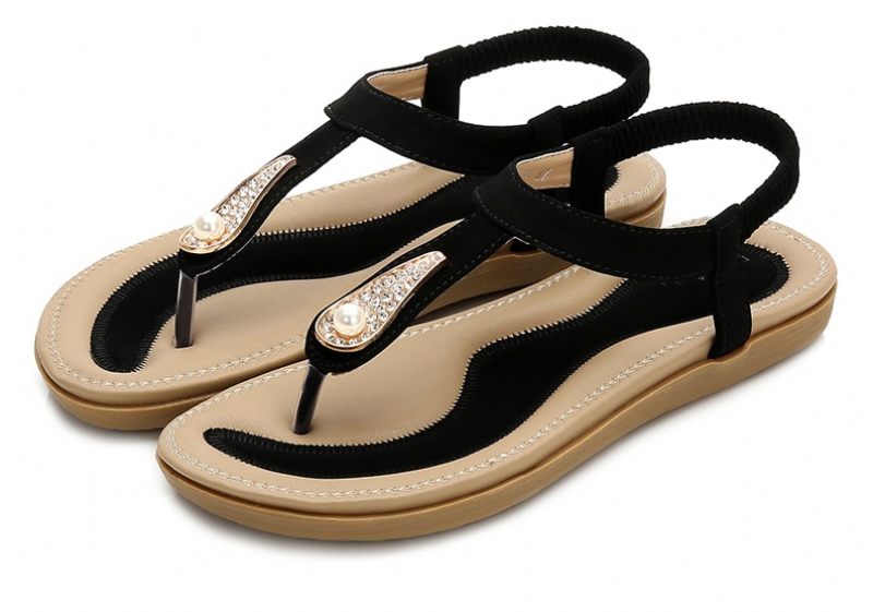 Fegali Elastiskt Band För Platt Sandal För Kvinnor - Blå