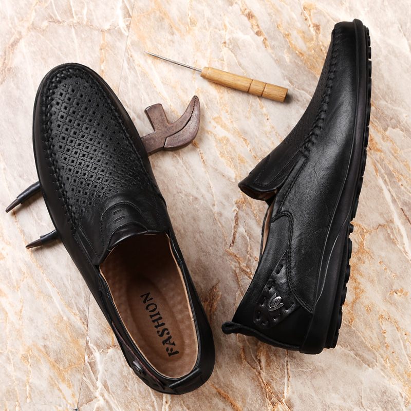 Figuer Loafers För Män Casual Skor - Svart