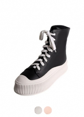 Fiola Sportplattform Dam Ankel Svarta Boots