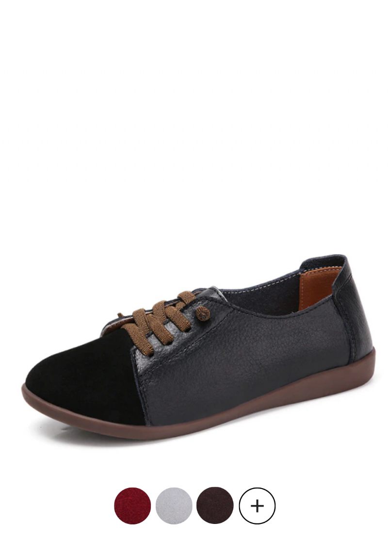Fiore Loafers I Äkta Läder För Kvinnor Svarta Skor