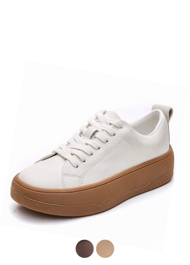 Franco Casual Sneaker I Läder För Kvinnor Med Snören