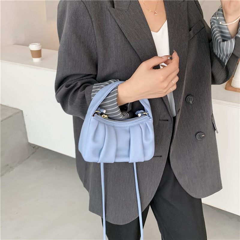 Frida Crossbody-handväska I Läder För Kvinnor - Blå