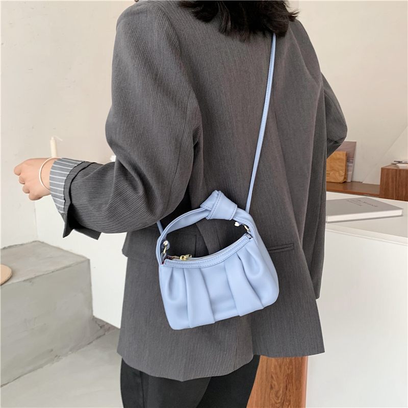 Frida Crossbody-handväska I Läder För Kvinnor - Blå