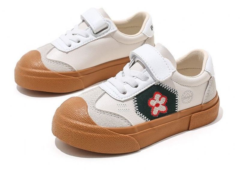 Frida Klassiska Sneakers För Flickor - Beige