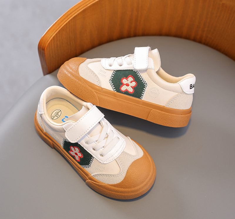 Frida Klassiska Sneakers För Flickor - Beige
