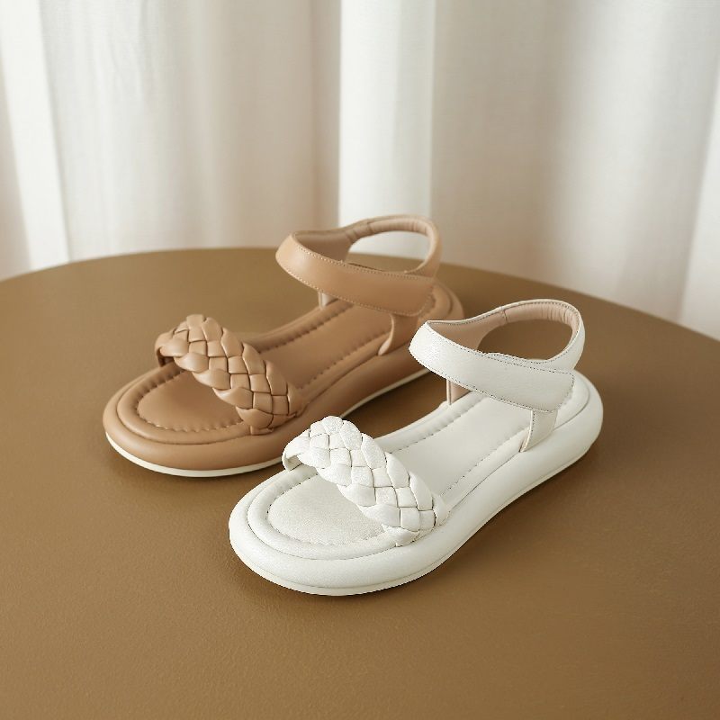 Gabyna Platt Sandal För Kvinnor - Aprikos
