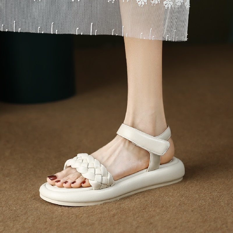 Gabyna Platt Sandal För Kvinnor - Aprikos