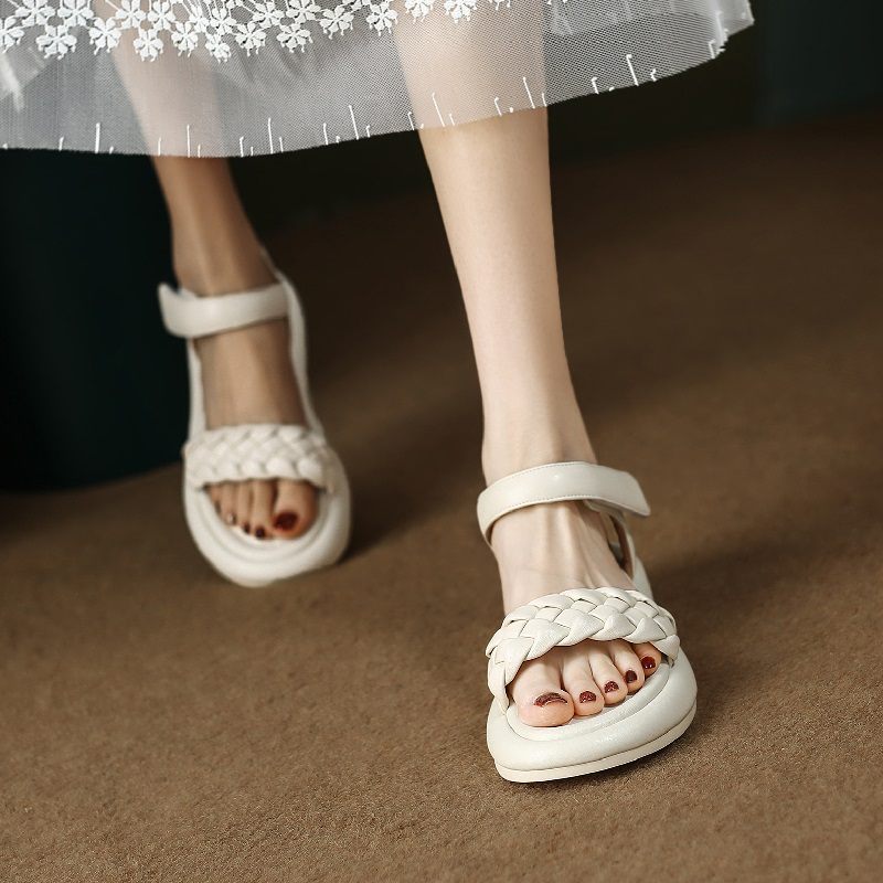 Gabyna Platt Sandal För Kvinnor - Aprikos
