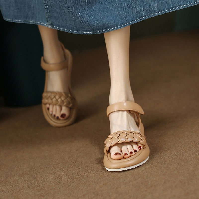 Gabyna Platt Sandal För Kvinnor - Aprikos