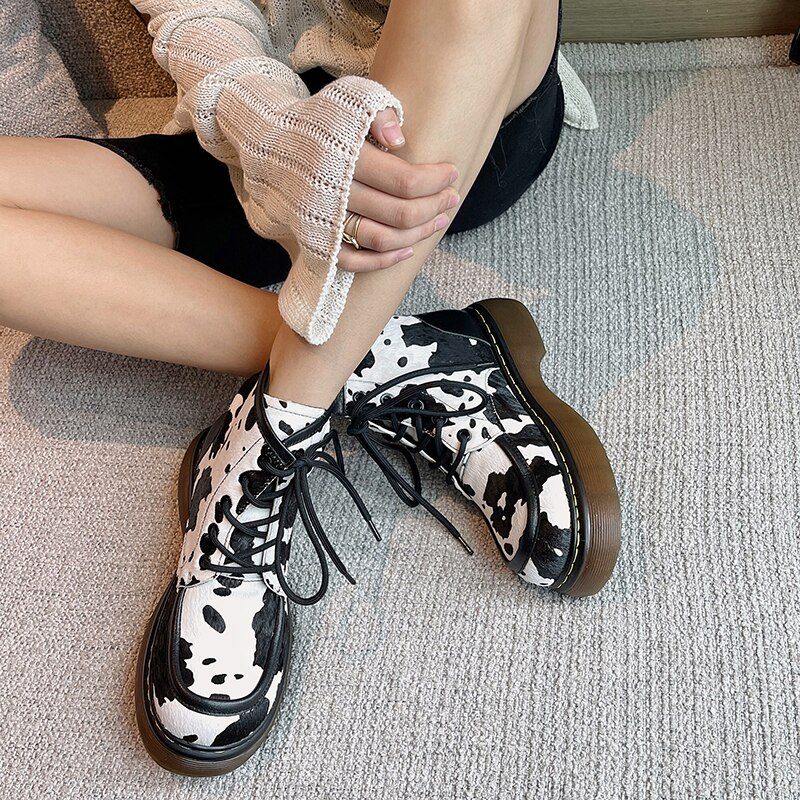 Galanty Dammode Ankelboots Med Snörning - White No Fur