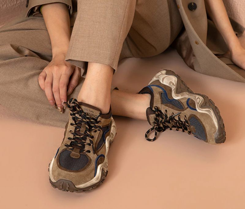 Garnier Sneaker I Läder För Kvinnor - Kamel