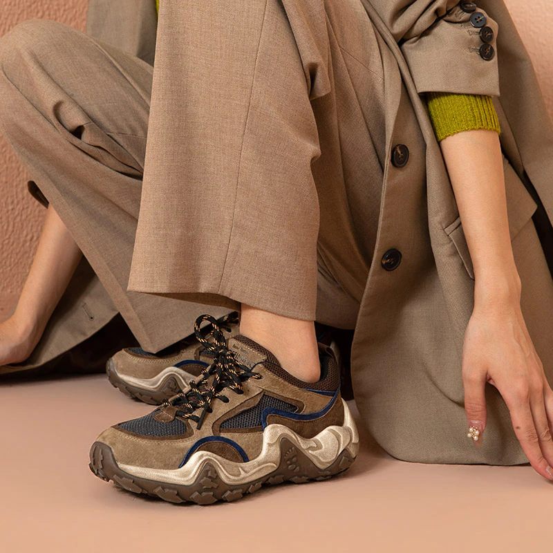 Garnier Sneaker I Läder För Kvinnor - Kamel