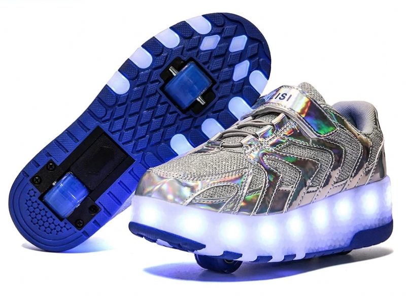 Genix Unisex Rullsneaker För Barn - Silver