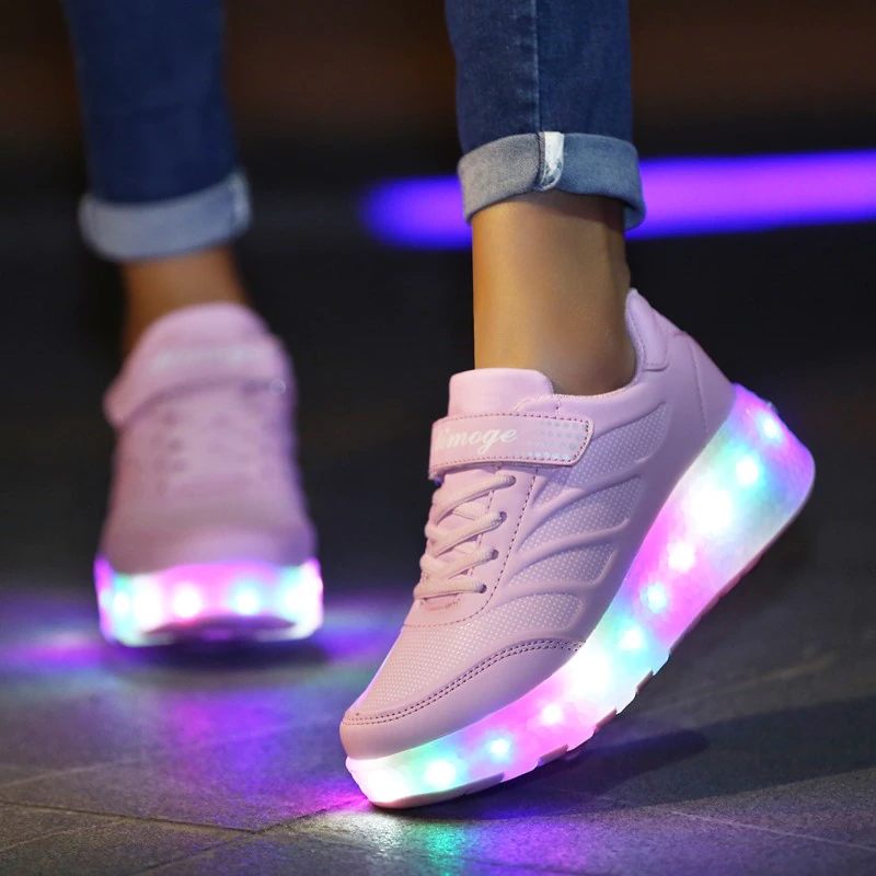 Genix Unisex Rullsneaker För Barn - Silver